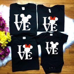 Love mickey Disney theme custom Vacation tops